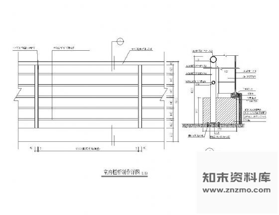 图块/节点商场室内栏杆详图