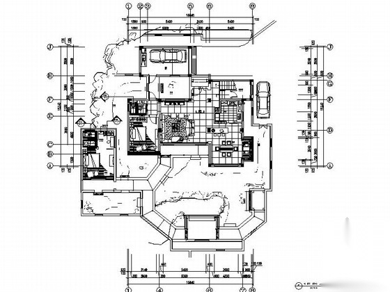 [苏州]精美中国风2层住宅室内设计CAD施工图（含效果图） 平层