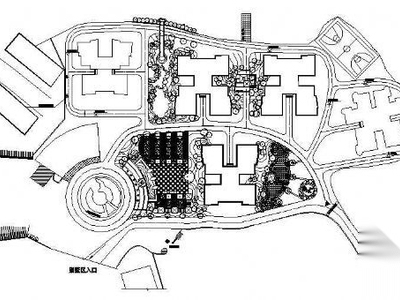 某小区花园景观施工图 居住区景观