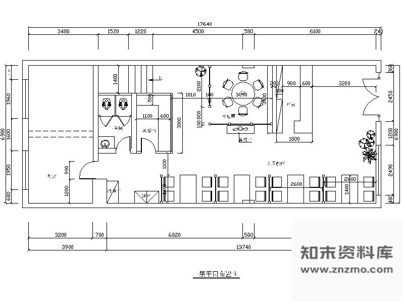 施工图122㎡快餐厅装修方案