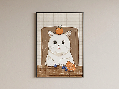 猫咪主题设计挂画挂画