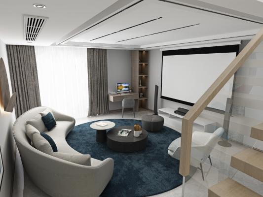现代单身公寓 客 沙发