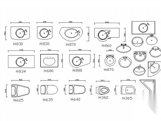 卫浴CAD图块