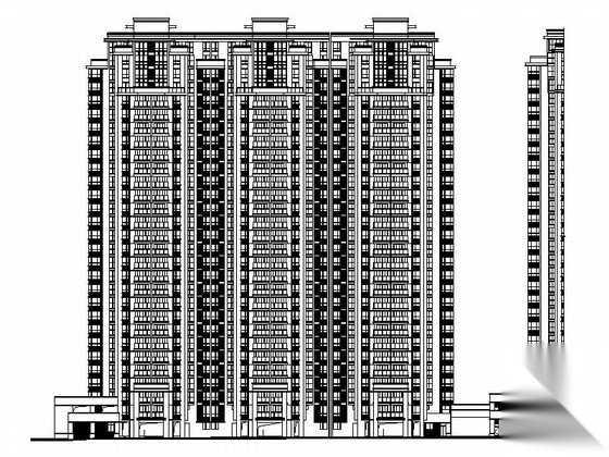[厦门]高层现代风格住宅区规划及单体建筑设计施工图
