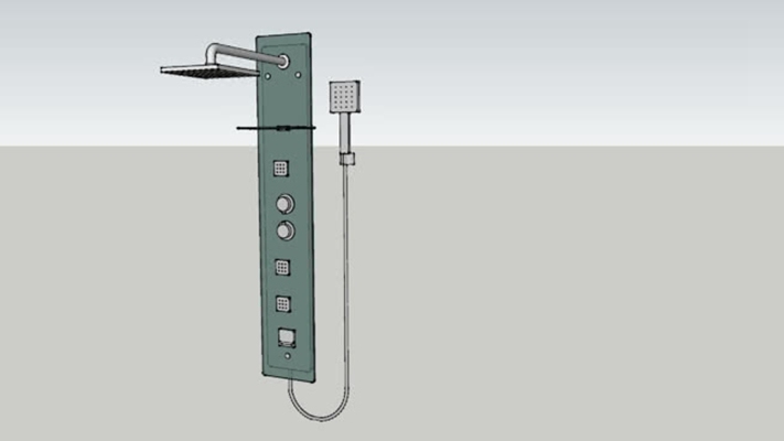 淋浴花洒 草图大师模型