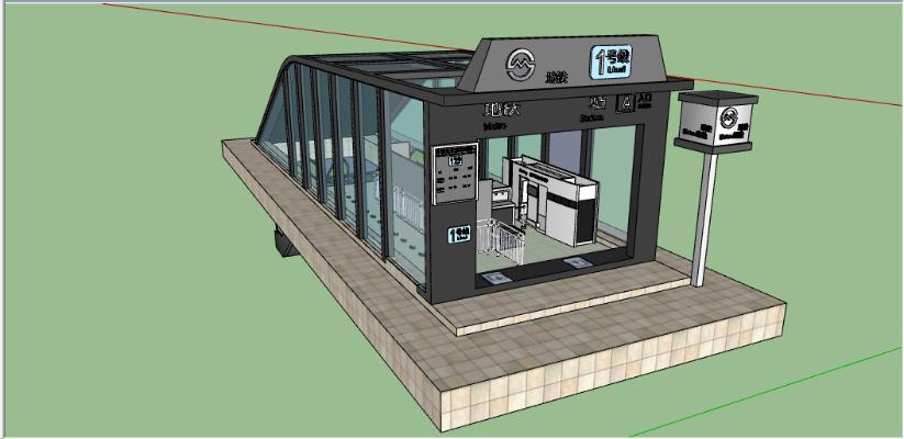 现代风格地铁站口