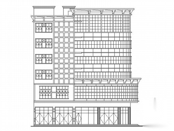 某六层扇形商业综合楼建筑施工图