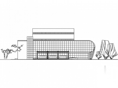 [课程设计]某1200座影剧院建筑方案设计（含效果图） 商业建筑