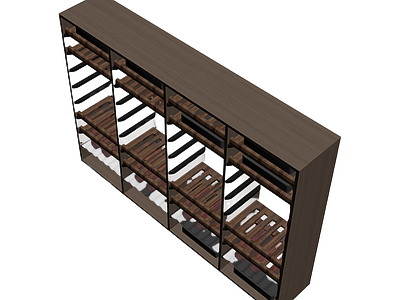 木质酒柜模型