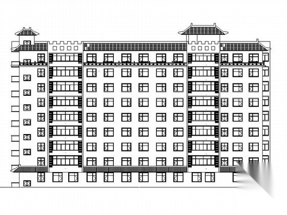 [山西]某特种驾校九层公寓楼建筑施工图