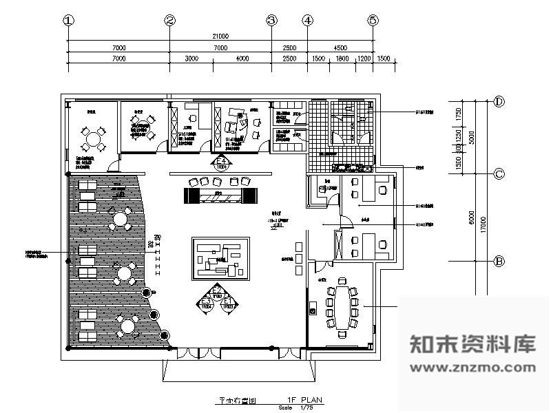 施工图某售楼处中心装修图(含实景)