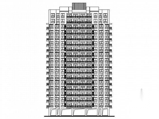 [四川]某住宅区十八层商住楼建筑方案图（含效果图）