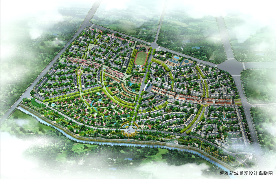 [四川]成都博雅新城美式休闲社区景观设计方案（现代，生... 居住区景观