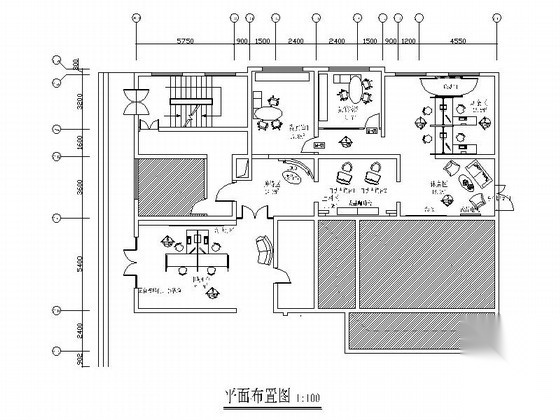 [北京]现代风格金融机构支行装修施工图