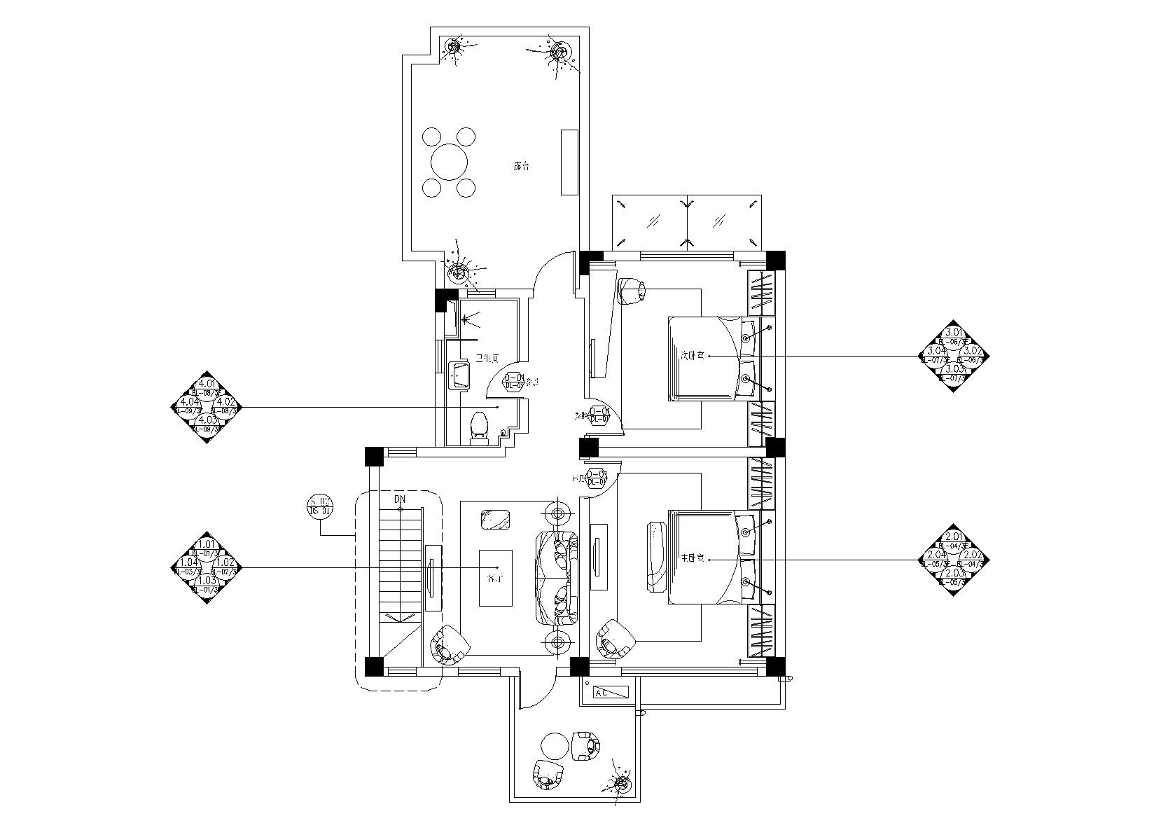 [云南]高文安-大理王宫别院上叠户型施工图