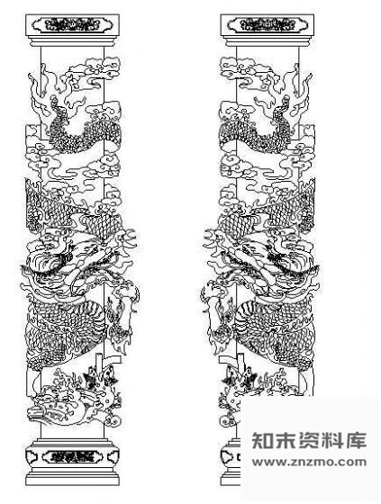 图块/节点龙柱图