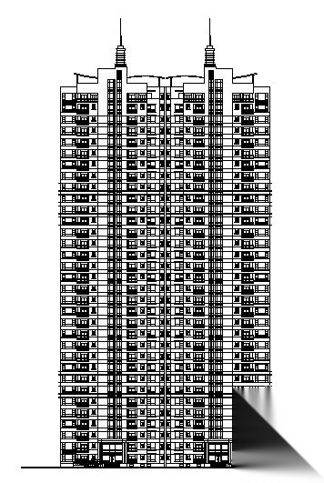 浦东某花园小区二期8、9号楼建筑施工图