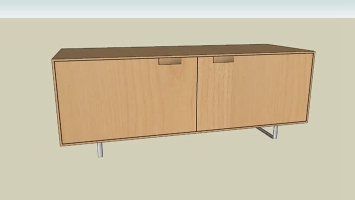 电视柜 草图大师模型