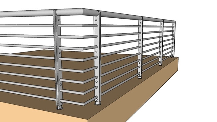 栏杆 草图大师模型