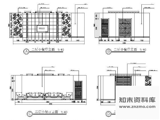 图块/节点小餐厅立面设计图