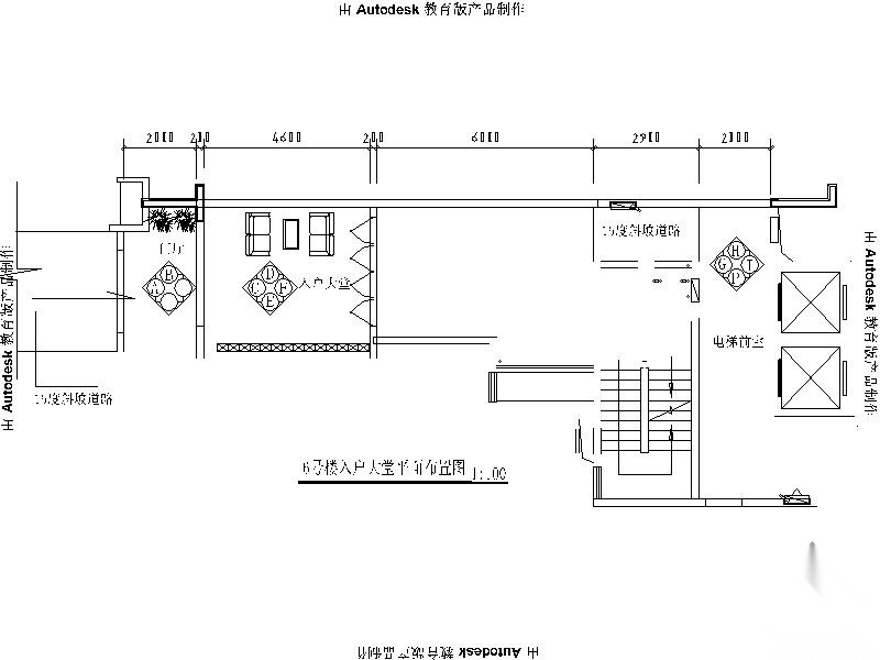 某酒店入户大厅室内装修图