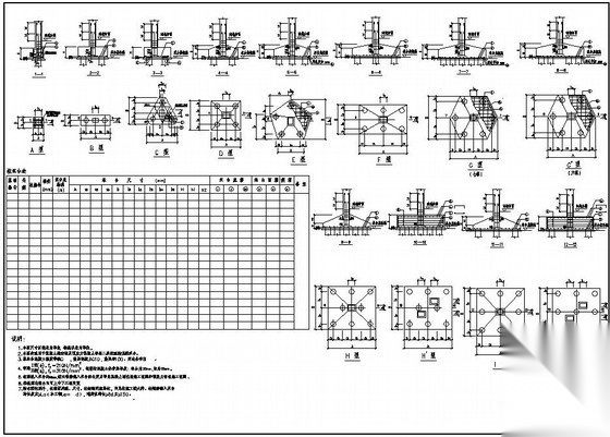 桩基承台构造详图 混凝土节点