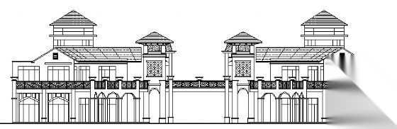 欧陆式 某商业街建筑方案图