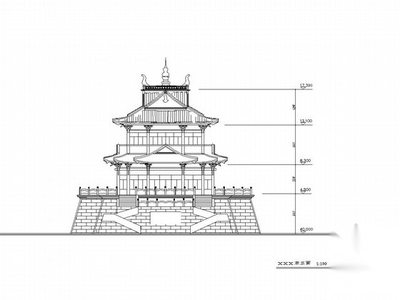[浙江]城市广场观景阁景观设计施工图