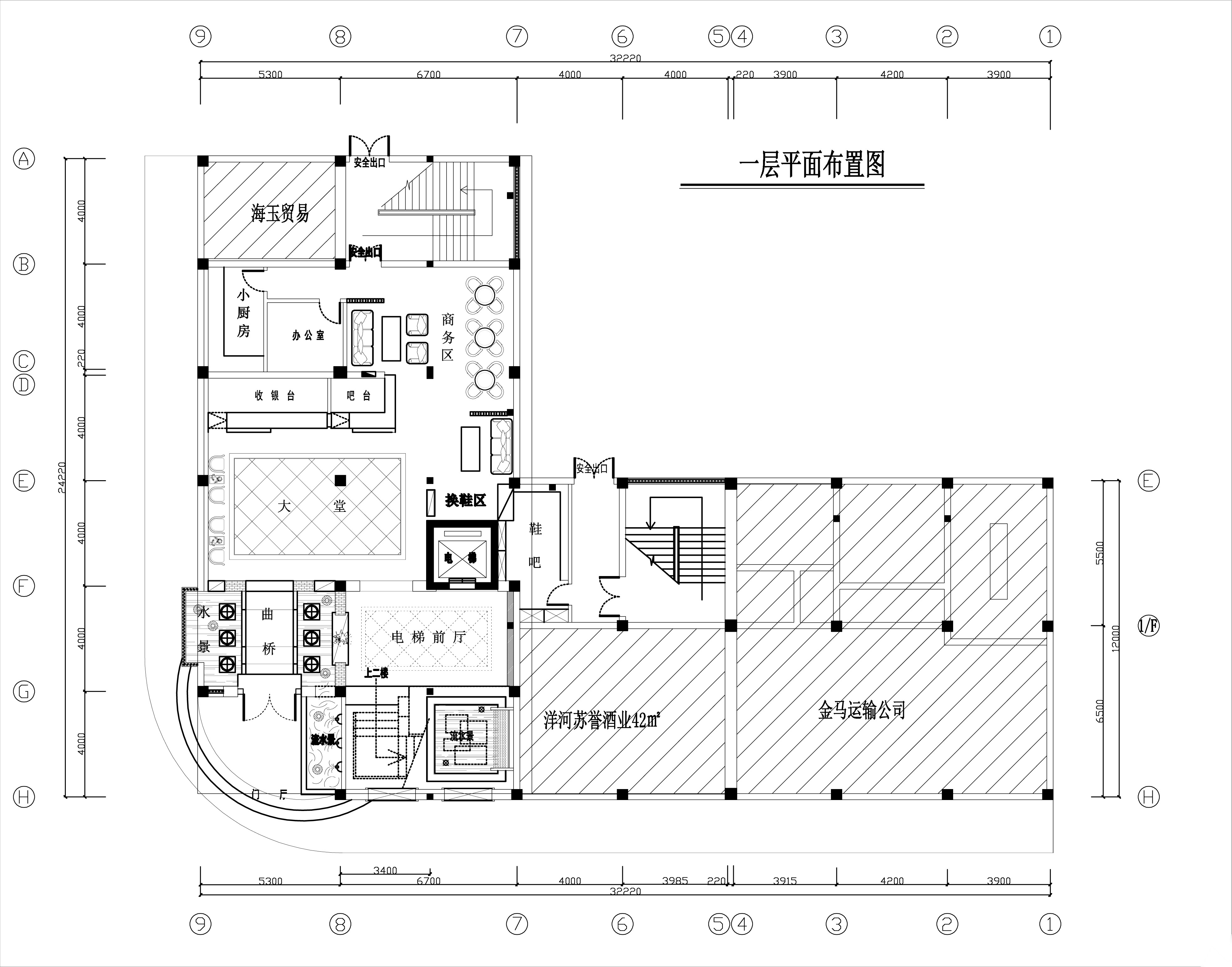 [广东]湛江足浴店室内设计施工图+效果图