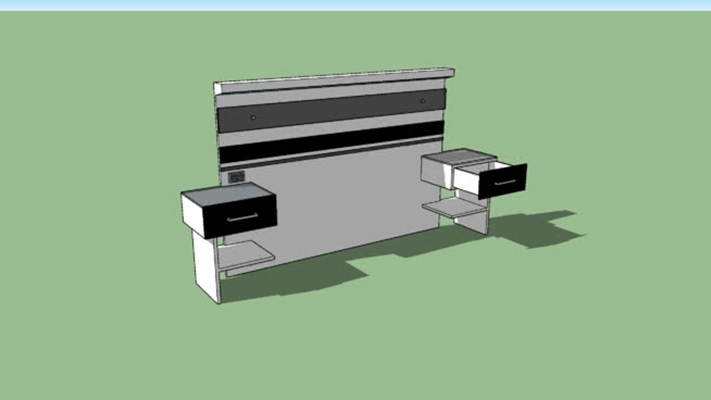 床头柜 草图大师模型