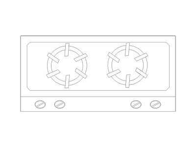 厨房设施 现代家具图块别墅家具图块施工图