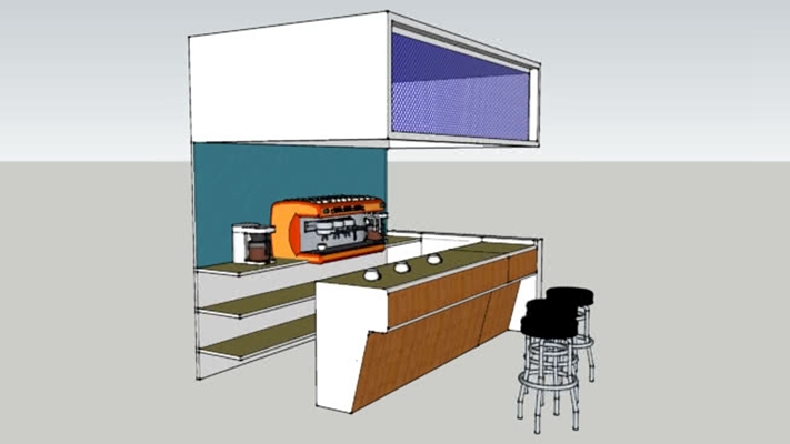 茶水间 草图大师模型