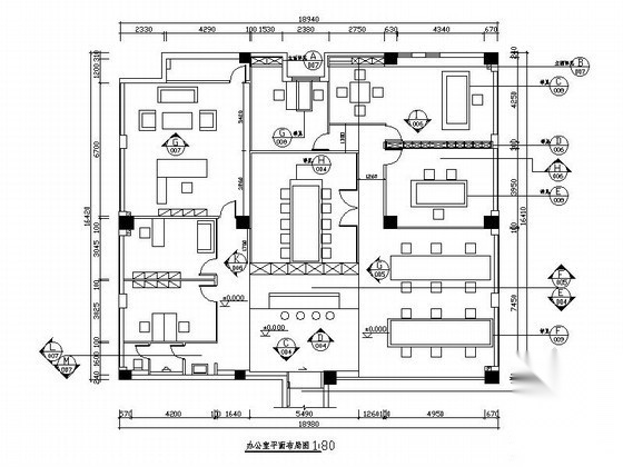 311㎡某设计院办公室装修图