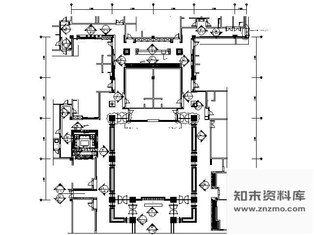 施工图广东五星级酒店夜总会走廊施工图