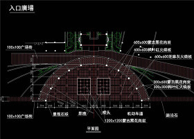 入口喷泉CAD景观图纸