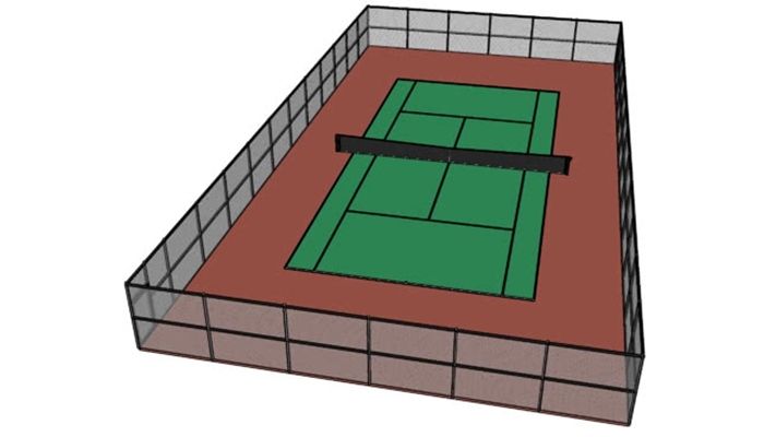 网球场 草图大师模型