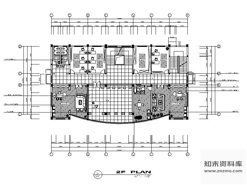 施工图某办公空间装饰设计图