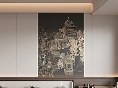 中式装饰画家居卧室
