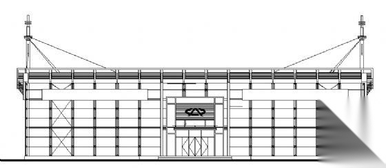 某二层汽车集团销售连锁店建筑方案图 展销厅
