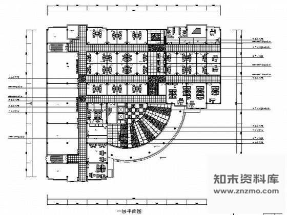 施工图西安某校区大厦室内装修图含效果