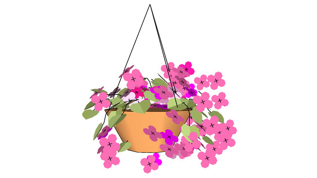 植物挂篮凤仙花 饰品 其他 花 玩具娃娃 相框