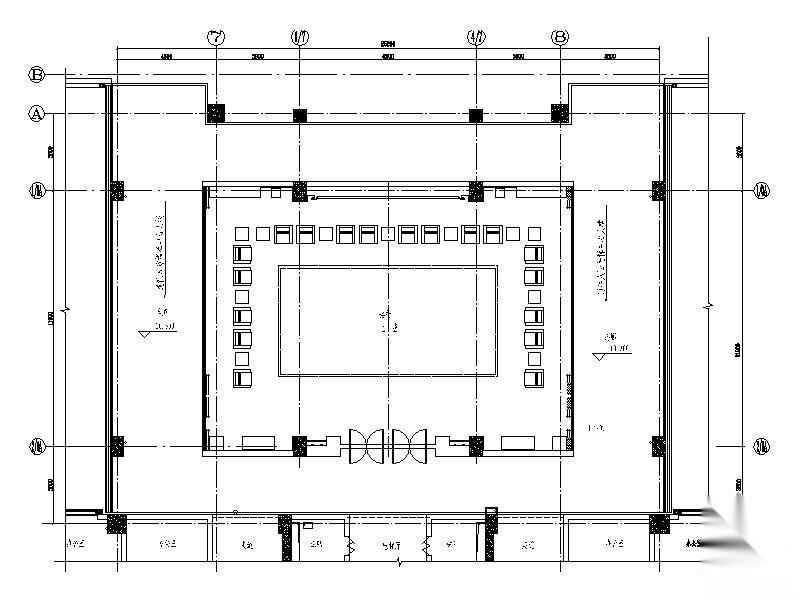 某办公空间廊桥装饰施工图