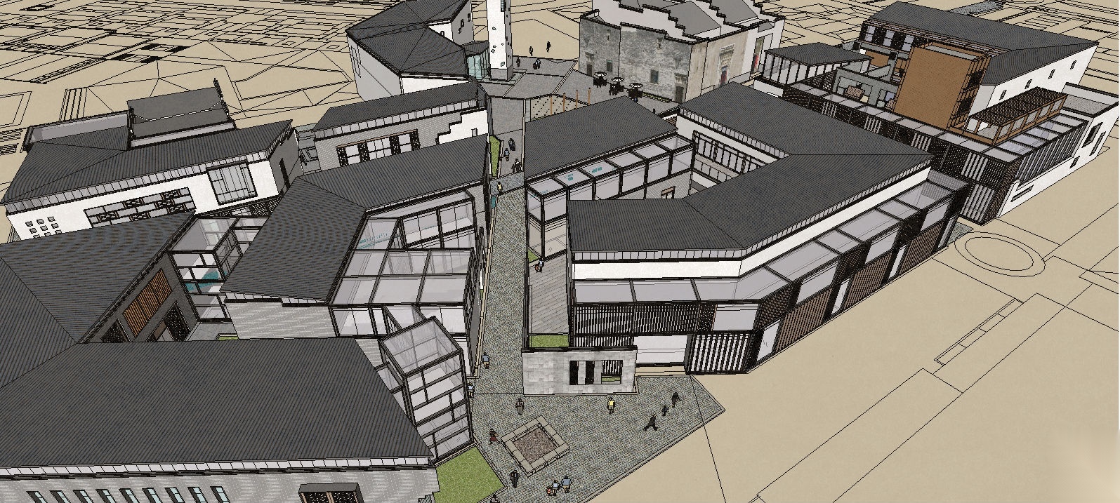 SketchUP徽派建筑模型