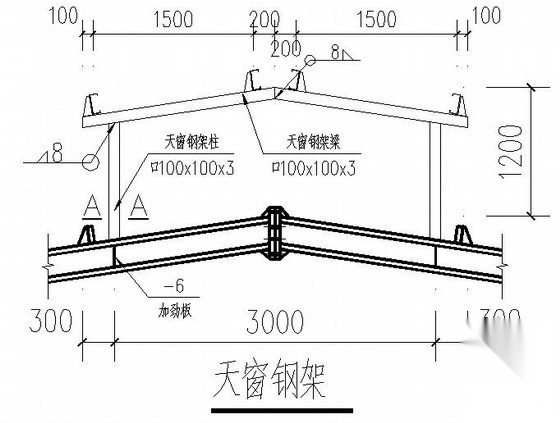 门式刚架厂房气楼及雨篷节点图 节点