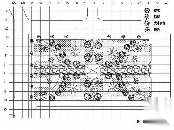 某学校教学楼东侧绿地景观设计施工图