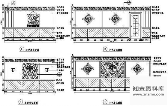 图块/节点餐厅包房立面图11