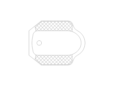 卫生间电器洁具厨具灯具施工图 蹲便盆