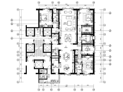[大连]GOA-大连维多利亚公馆D1户型350m²样板间方案+效... 平层
