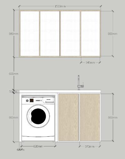 北欧阳台洗衣机柜 组合柜