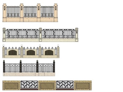 欧式围墙  直线 围墙